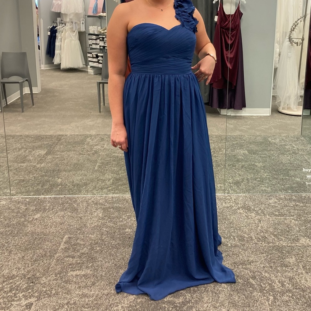 JJ house navy bridesmaid dress